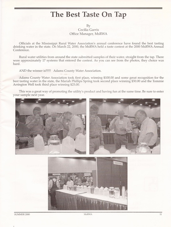 Water Taste Contest